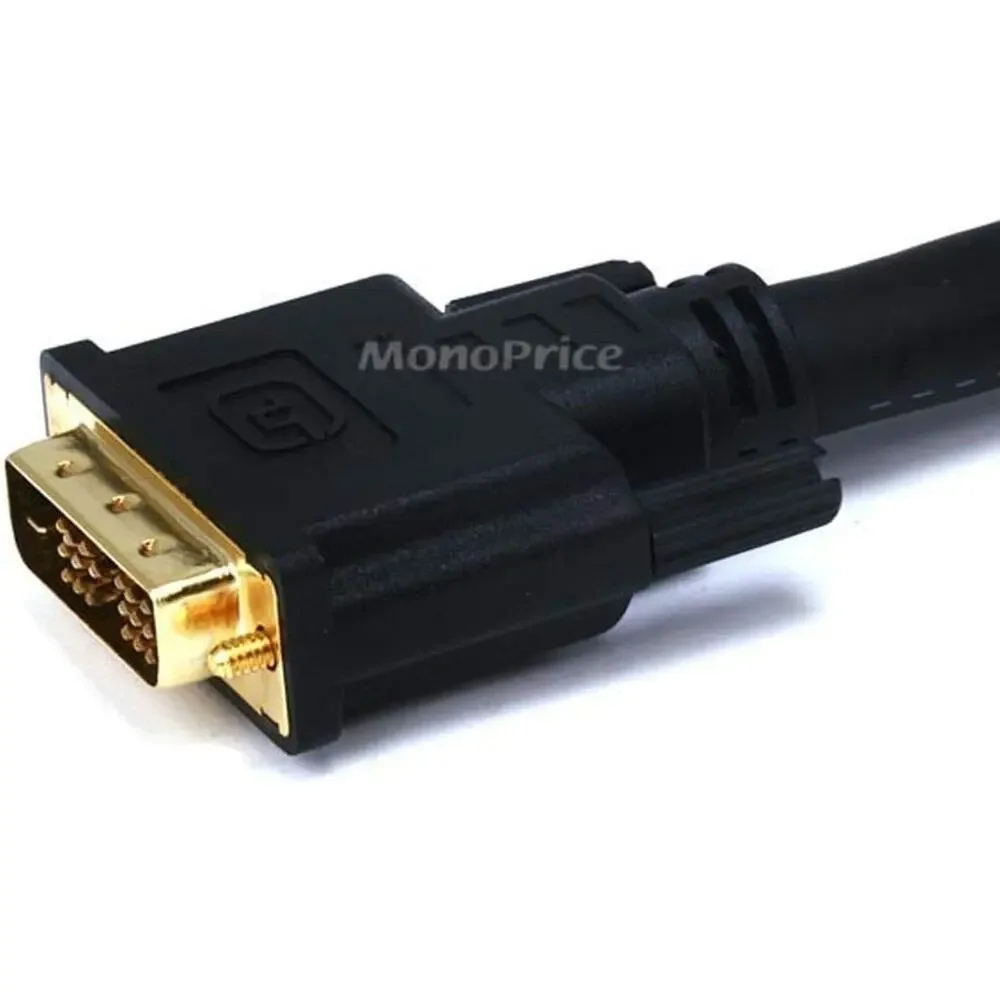 Monoprice 25ft 22AWG CL2 High Speed HDMI to DVI Adapter Cable - Black